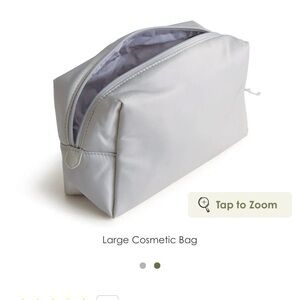 Vera Bradley Gray Large Cosmetic Bag